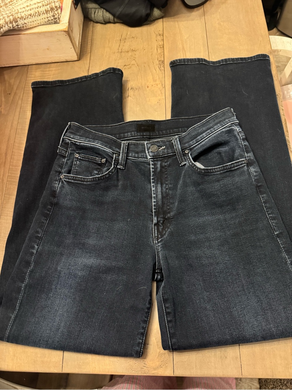 MOTHER Size 26 Dark Denim Jeans Mid Rise Rambler Ankle